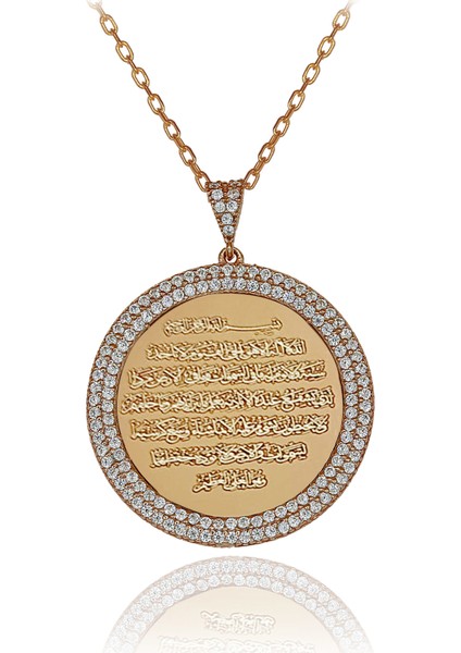 Dualı Kolye Beyaz Taşlı Ayetel Kürsi Gümüş Kolye indirimleri