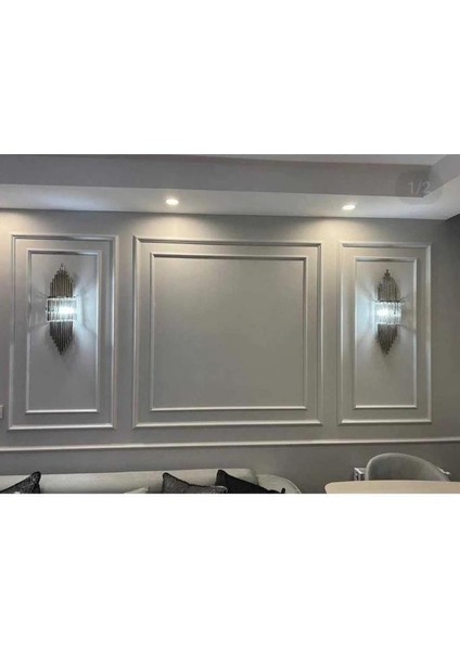 4cm x 240 cm 1 Boy Boyanabilir Dekoratif Pvc Duvar Çıtası Duvar Süsleri Koridor Salon Çıta Tasarım modelleri