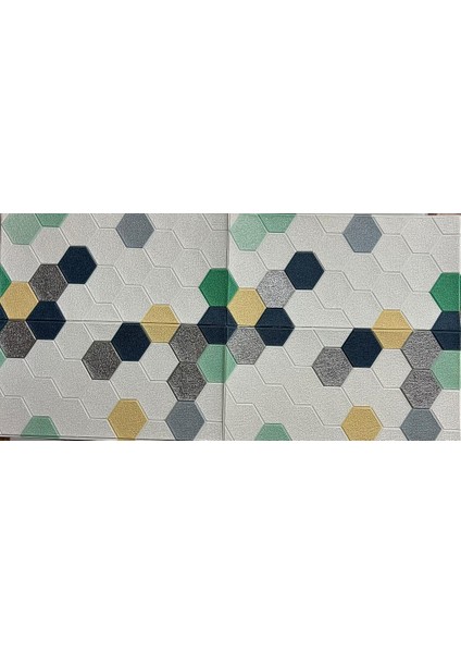 Kendinden Yapışkanlı Petek Desen Kreş Çoçuk Odası Salon Kreş Duvar Kağıdı Paneli 70 x 35 cm 1 Adet Nw153