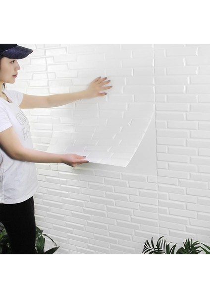 70X500CM 1 Adet 3,5 M2 Alan Kaplar Kendinden Yapışkanlı Beyaz Opak Ev Ofis Duvar Paneli Kağıdı NW55
