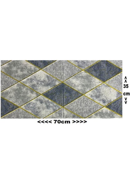Kendinden Yapışkanlı 3D Modern Baklava Desen Salon Mutfak Duvar Kağıdı Paneli 70X35CM 1 Adet NW157 fiyatları