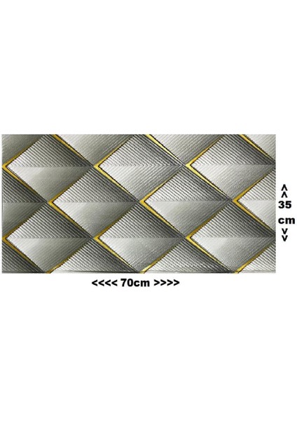Kendinden Yapışkanlı Gri 3D Geometrik Desenli Salon Mutfak Duvar Kağıdı Paneli 70X35CM 1 Adet NW152 fiyatları