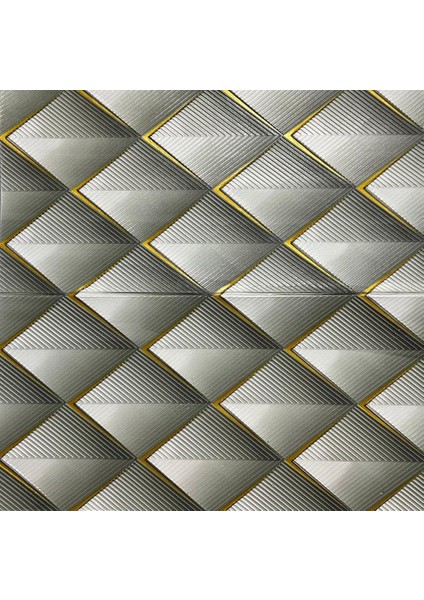 Kendinden Yapışkanlı Gri 3D Geometrik Desenli Salon Mutfak Duvar Kağıdı Paneli 70X35CM 1 Adet NW152 fırsatları