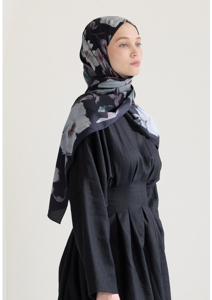 Soft Garden Desen Şal Siyah modelleri