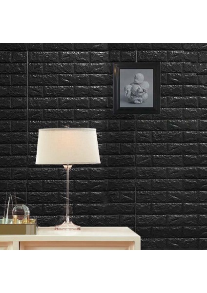 10 Adet 35X38CM Siyah Kendinden Yapışkanlı Duvar Kağıdı Esnek Köpük Panel 3D Tuğla Desen fırsatları