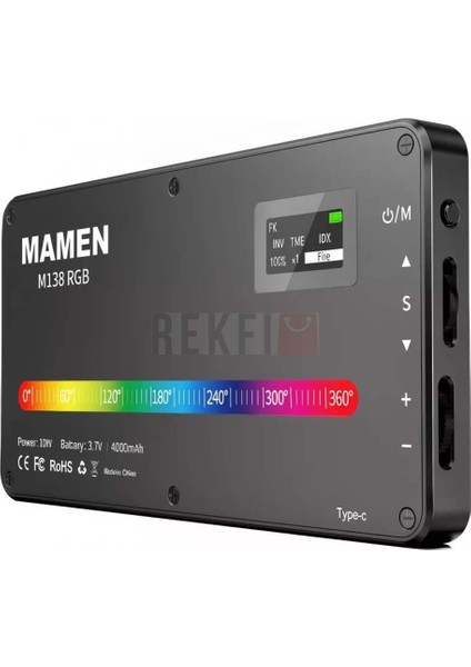 M 138 Rgb 10w Led Video Dolgu Işığı 4000mAh Dahili Bataryalı Metal Kasa modelleri