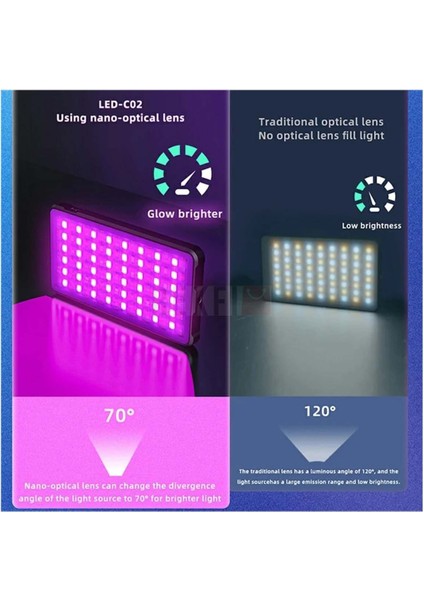M 138 Rgb 10w Led Video Dolgu Işığı 4000mAh Dahili Bataryalı Metal Kasa fırsatları