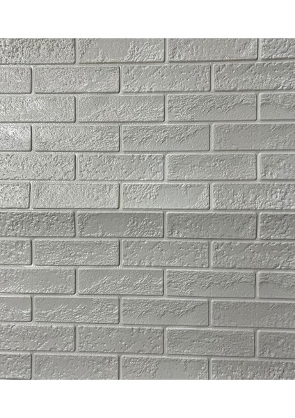 70X70CM 1 Adet Yapışkanlı Dekoratif Tuğla Desen Beyaz Tezgah Arası Salon Duvar Kağıdı Paneli NW168