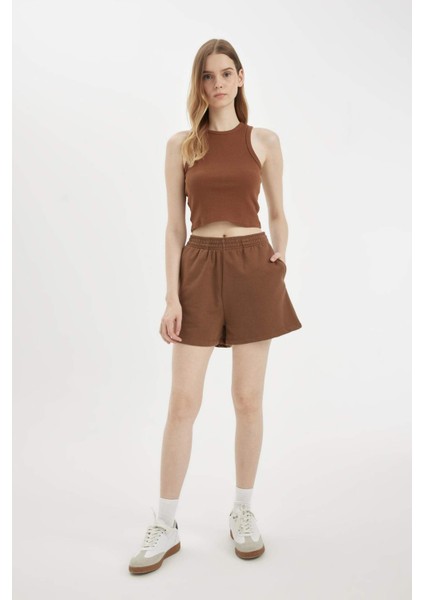 Regular Fit Beli Lastikli Basic Düz Şort Z5071AZ24SM fiyatları