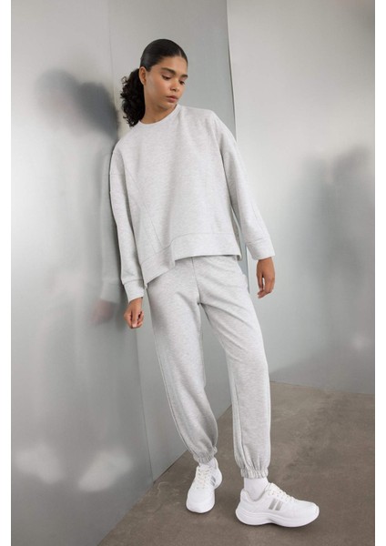 Fit Jogger Eşofman Altı Oversize Geniş Kalıp Cepli Standart Boy Skuba Dalgıç Kumaş Z6694AZ24AU