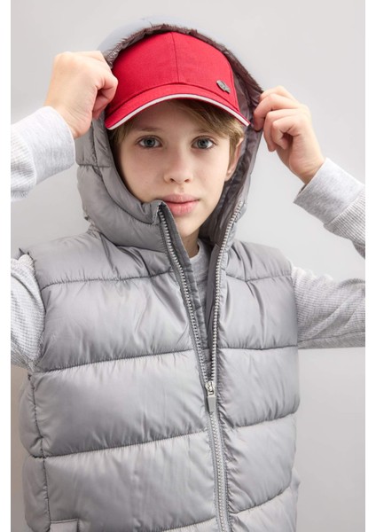 Erkek Çocuk Su İtici Kapüşonlu Fermuarlı Şişme Yelek C4334A824AU fırsatları