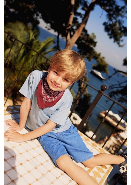 Erkek Bebek Bisiklet Yaka Basic Düz Kısa Kollu Tişört B7005A525SM fiyatları