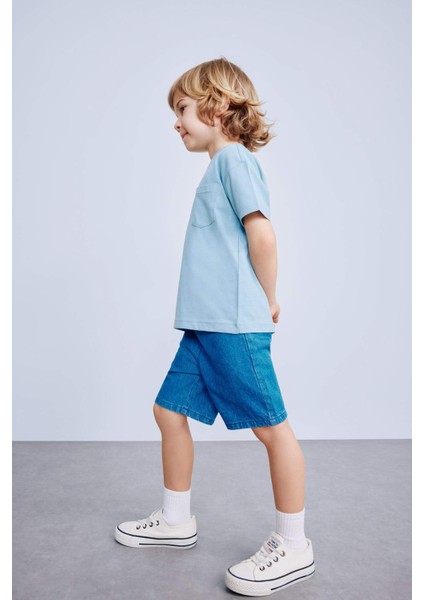 Erkek Bebek Bisiklet Yaka Basic Düz Kısa Kollu Tişört B7005A525SM fırsatları