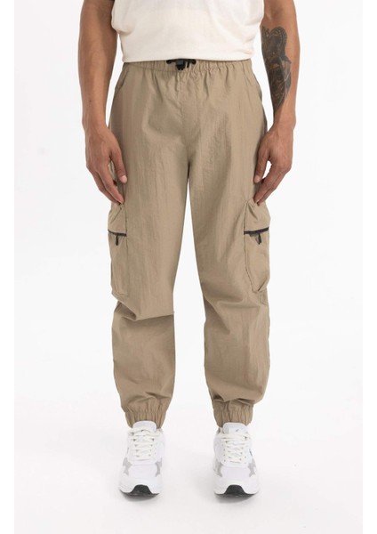 Fit Oversize Geniş Kalıp Kargo Cepli Dokuma Pantolon C1528AX24SM