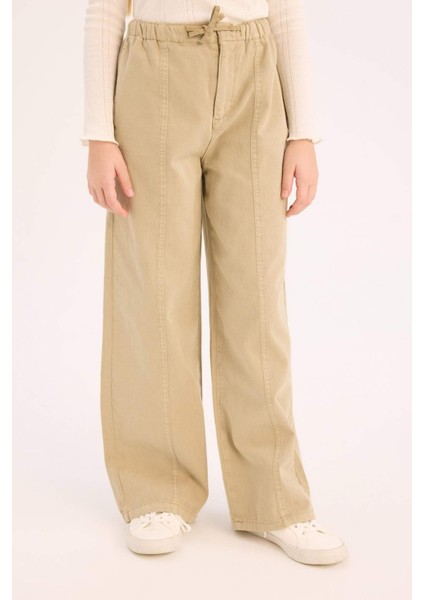 Kız Çocuk Wide Leg Geniş Paça Pamuklu Pantolon D7609A825SM