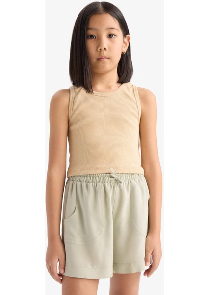 Kız Çocuk Beli Lastikli Viskon Şort D7616A825HS fırsatları