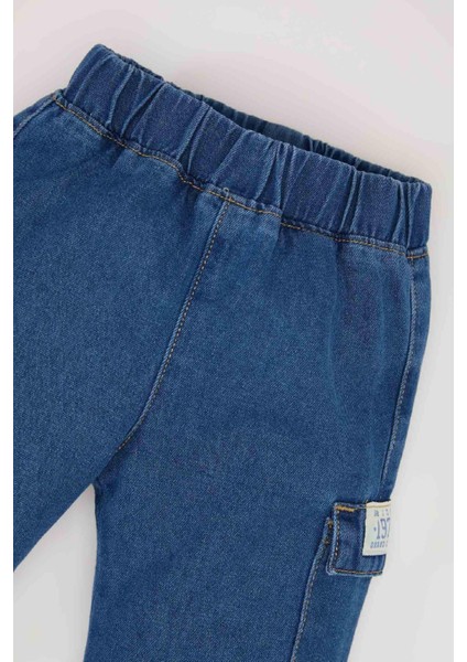 Erkek Bebek Esnek Bantlı Paça Jean Pantolon D7769A525SP fırsatları