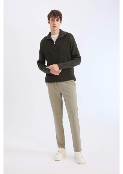 Jogger Pantolon Esnek Basic Düz Beli Bağcıklı Cepli Düz Paça C6022AX25SP