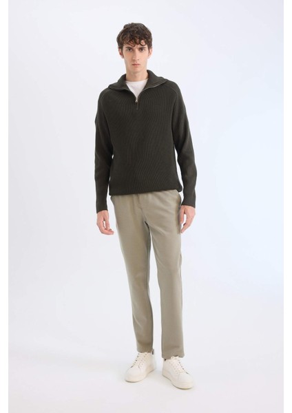 Jogger Pantolon Esnek Basic Düz Beli Bağcıklı Cepli Düz Paça C6022AX25SP