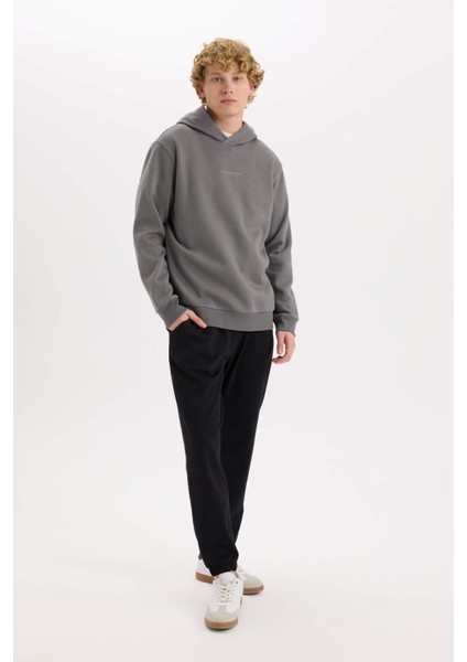 Regular Fit Eşofman Altı Cepli Basic Düz Beli Bağcıklı Lastikli Paça D4416AX25SP