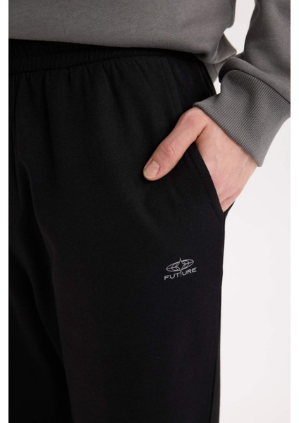 Regular Fit Eşofman Altı Cepli Basic Düz Beli Bağcıklı Lastikli Paça D4416AX25SP