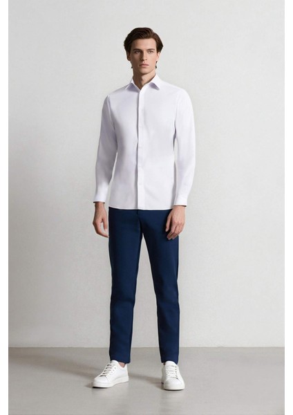 Tailored Fit Normal Kesim Düz Paça Her Yöne Esneyen Yazlık Kumaş Pantolon C7508AX25SP