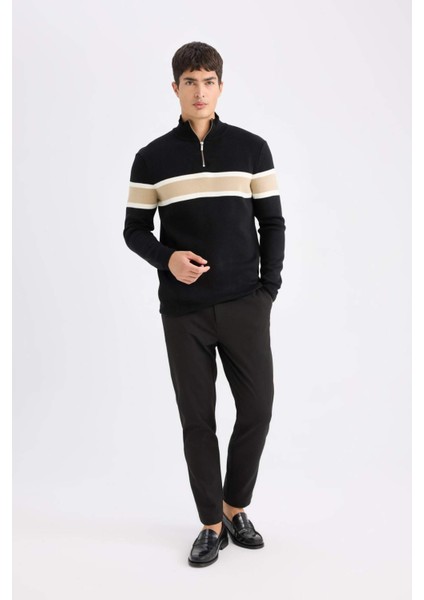 Tailored Fit Normal Kesim Düz Paça Her Yöne Esneyen Yazlık Kumaş Pantolon C7508AX25SP modelleri