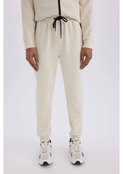 Fit Slim Fit Jogger Eşofman Altı Dar Kesim Skuba Dalgıç Kumaş Standart Paça Beli Bağcıklı Lastikli Paça Z9112AZ25SP