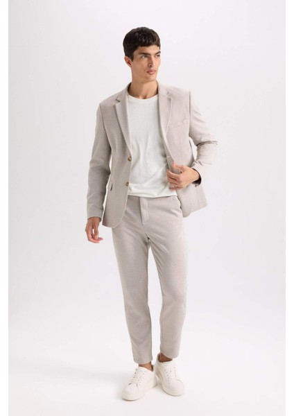 Jogger Yazlık Kumaş Pantolon Basic Düz Cepli Düz Paça D3695AX24AU