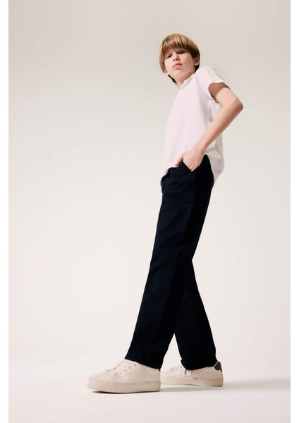 Erkek Çocuk Düz Paça Basic Düz Gabardin Pantolon D5859A825SM