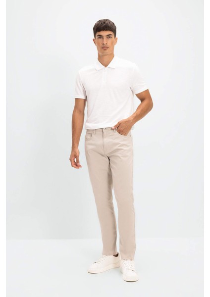 Chino Kanvas Pantolon Slim Fit Dar Kesim Pamuklu Esnek Dar Paça C9441AX24AU