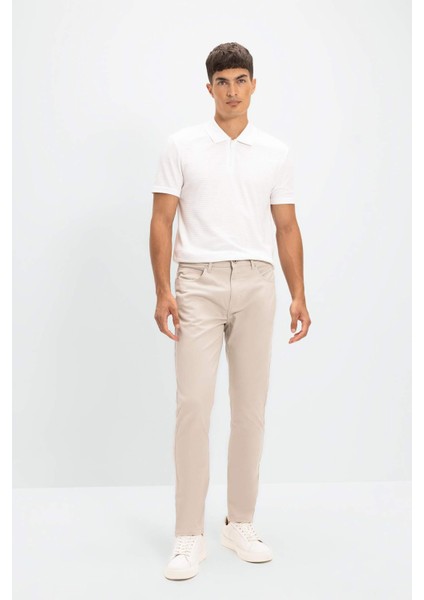 Chino Kanvas Pantolon Slim Fit Dar Kesim Pamuklu Esnek Dar Paça C9441AX24AU