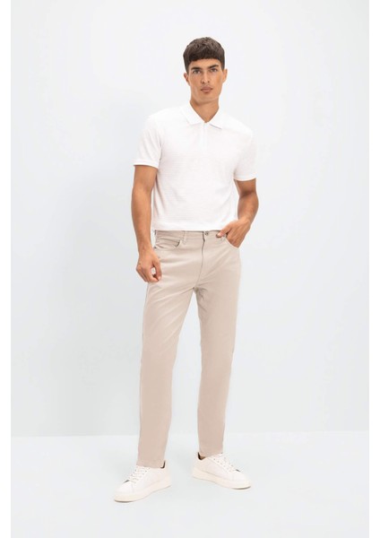 Chino Kanvas Pantolon Slim Fit Dar Kesim Pamuklu Esnek Dar Paça C9441AX24AU