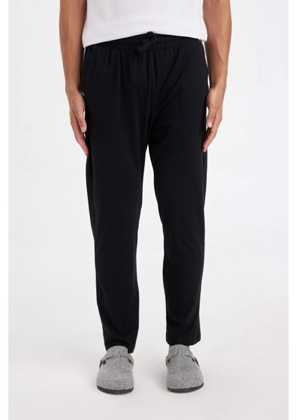 Regular Fit Beli Bağcıklı Düz Paça Cepli Pijama Altı Z7323AZ24AU