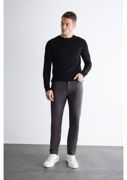 Chino Kanvas Pantolon Slim Fit Dar Kesim Pamuklu Esnek Dar Paça C9441AX24AU