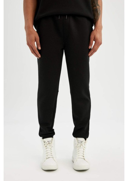 Fit Jogger Eşofman Altı Slim Fit Dar Kesim Skuba Dalgıç Kumaş Lastikli Paça Beli Bağcıklı Cepli Z9112AZ24AU