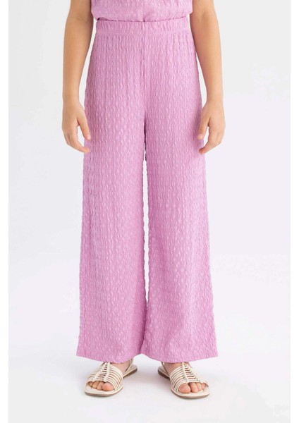 Kız Çocuk Wide Leg Geniş Bol Paça Bürümcük Pantolon C5327A824SM