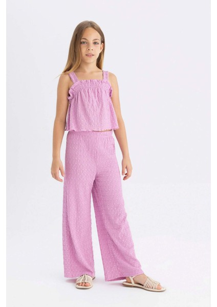 Kız Çocuk Wide Leg Geniş Bol Paça Bürümcük Pantolon C5327A824SM