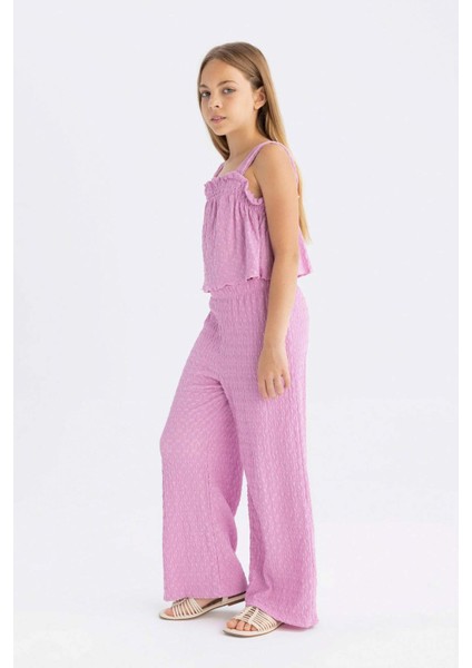 Kız Çocuk Wide Leg Geniş Bol Paça Bürümcük Pantolon C5327A824SM