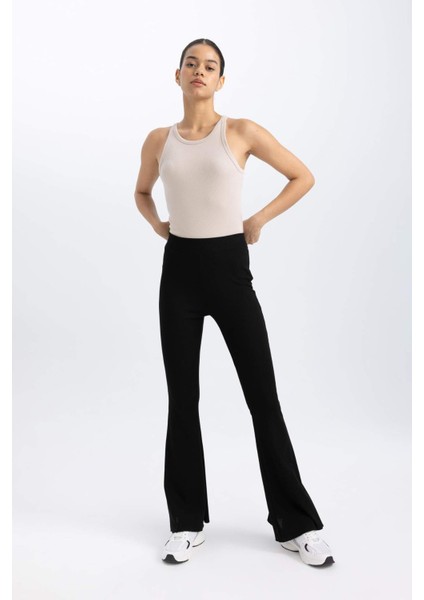 Fit Flare Fit Standart Boy Ribana Pantolon İspanyol Paça B9023AX24SM