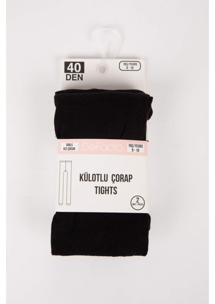 Kız Çocuk 2'li 40 Denye Külotlu Çorap C5310A8NS