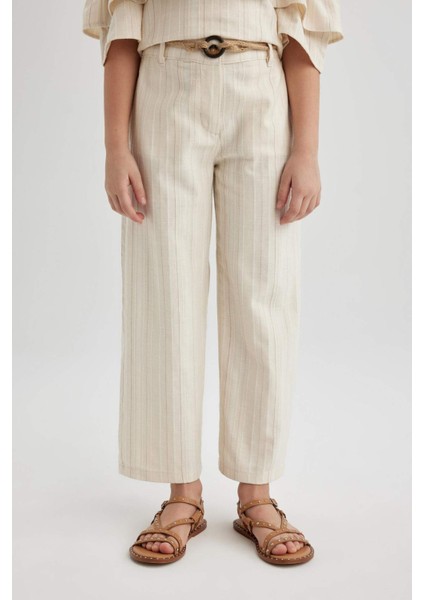 Kız Çocuk Wide Leg Geniş Paça Pamuklu Pantolon C1109A824SM