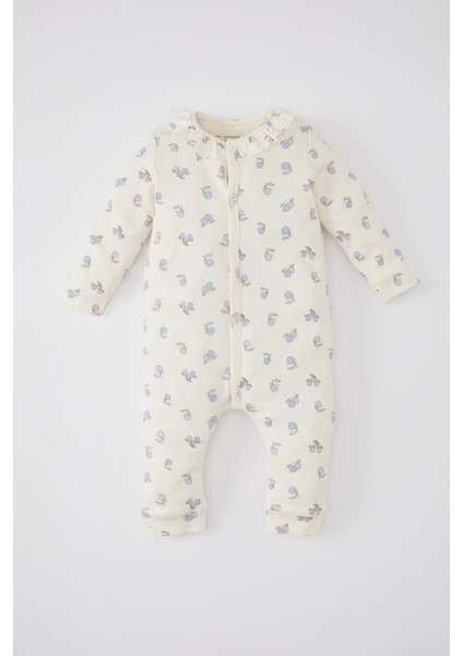 Kız Bebek Yeni Doğan Meyve Desenli Uzun Kollu Tulum C2443A524SP