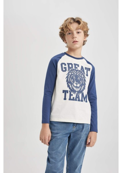 Erkek Çocuk Baskılı Uzun Kollu Tişört C1100A824SP