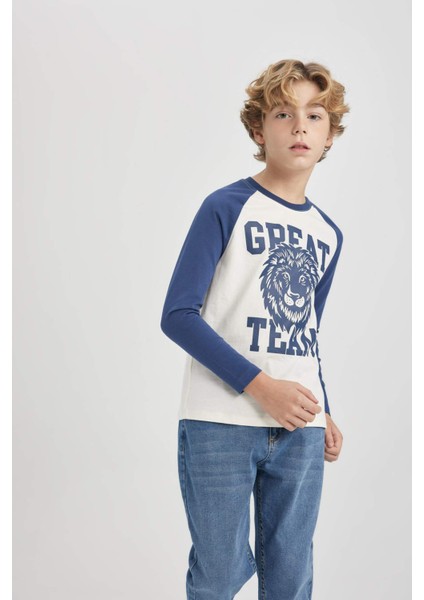 Erkek Çocuk Baskılı Uzun Kollu Tişört C1100A824SP fırsatları