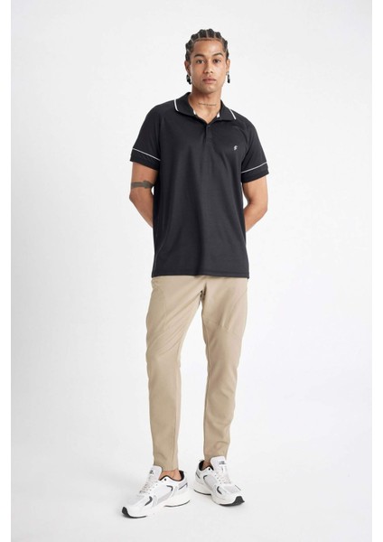 Fit Jogger Eşofman Altı Slim Fit Dar Kesim Dokuma Üç Cepli Fermuarlı Paça B2780AX24SM