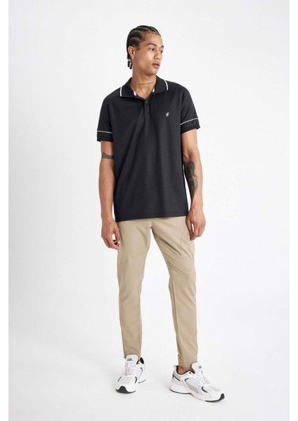 Fit Jogger Eşofman Altı Slim Fit Dar Kesim Dokuma Üç Cepli Fermuarlı Paça B2780AX24SM