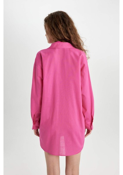 Regular Fit Pamuklu Plaj Gömleği-Fall in Love W8241AZ24SM indirimleri