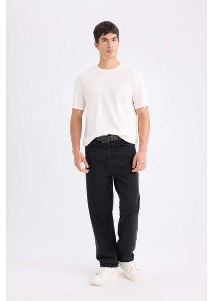 %100 Pamuk New Regular Fit Bisiklet Yaka Basic Düz Kısa Kollu Beyaz Tişört V7699AZ25SP