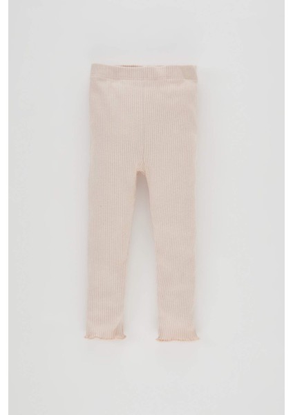 Kız Bebek Düz Paça Fitilli Kaşkorse Tayt